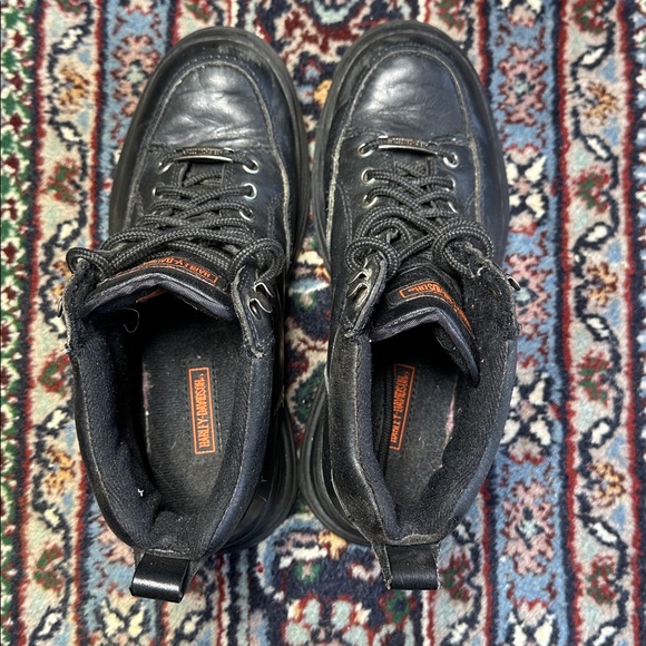 Harley-Davidson Black Leather Riding Boots | Lace-Up Motorcycle Women 10 - Picture 13 of 13